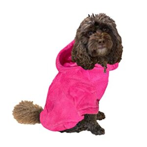 Plush For Life Dog Hoodie for Girls, Dog Sweater Warm Cute Cozy Pet Clothes Dog Winter Coat, Pet Gifts, Fuchsia, X Large