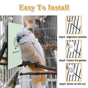 Kokopro Bird Heater for Cage - Snuggle Up Bird Warmer for Exotic Pet Birds, 10W African Grey, Parakeets, Parrots, (3.7"x5.7")