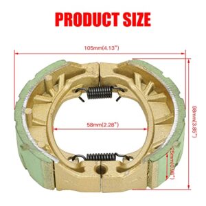 GREHUA Upgrade CG125 105mm Drum Brake Shoe Pad Green Chain Tensioner Adjuster Kit for 212cc 196cc 6.5hp CT200U-EX BT200X CT200U Trail Massimo MB200 Baja Warrior MB165 CRF70 Mini Bike Parts Motorsports