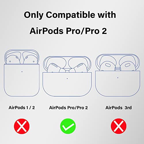 Wonhibo Cute Bear Airpods Pro 2 Case, Kawaii Silicone Cover for Apple Airpod Pro 2nd with Keychain for Women