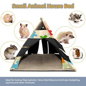 enheng Small Pet Hideout Puzzle Piece Hamster House Guinea Pig Playhouse for Dwarf Rabbits Hedgehogs Chinchillas