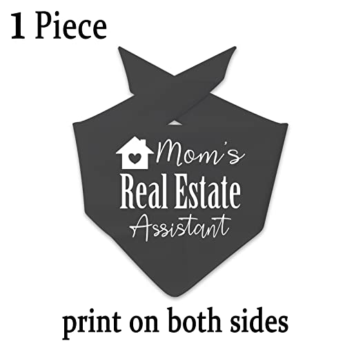 JXGZSO 1 Piece Real Estate Dog Bandana Mom's/Dad’s Real Estate Assistant Dog Bandana Real Estate Assistant Cat Scarf (Mom Real Estate D)