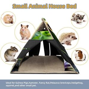 enheng Small Pet Hideout Zen Garden Waterlily Hamster House Guinea Pig Playhouse for Dwarf Rabbits Hedgehogs Chinchillas