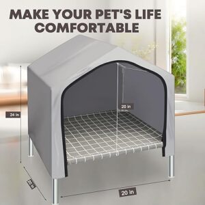 Indoor Cat House，Elevated Cat Bed with Canopy,Outdoor Water Proof Pet Tent, Chew Proof Cat Condo,for Small Cats/Dogs,Suitable for Indoor &Outdoor