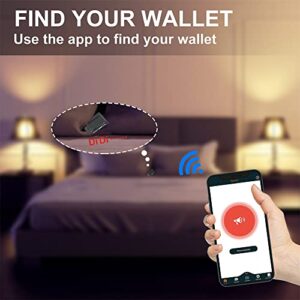 SMART LB Anti-Lost Bluetooth Wallet Tracker & Finder GPS Position Locator Slim Money Clip Wallet Credit Card Holder Gifts for Men