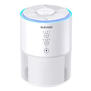 air purifiers for home bedroom up to 310 sq ft, 22db h13 true hepa filter with fragrance sponge, night light, timer, effectively clean 99.97% of dust, smoke, pets dander, pollen, odors, bs-03 pro
