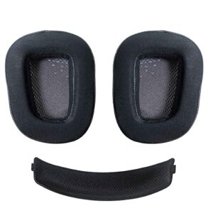 mqdith cooling-gel replacement ear pads compatible with logitech g633 g933 headset