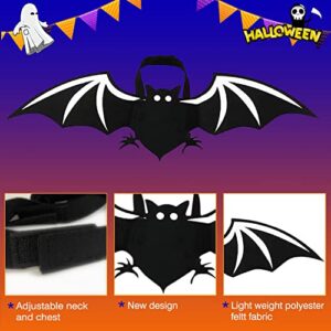 Do-Dottii Cat Halloween Costume Bat Wings Puppy Collar Halloween Cosplay Pet Cat Bat Wings for Halloween Party Decoration Witch Wizard Hat for Small Dogs Cats (Bat Wing +Collar)