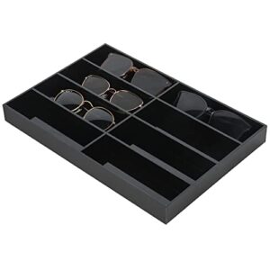 mygift premium black acrylic tabletop sunglasses and eye glasses storage display case tray with 8 compartment slots