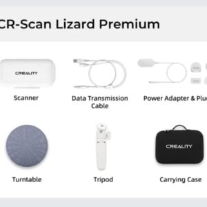 Creality 3D Scanner, Portable 3D Scanner, 3D Modeling 0.05mm Precision 10FPS Scanning Speed for 3D Printing Support Windows MAC OS System (CR-Scan Lizard Premium)