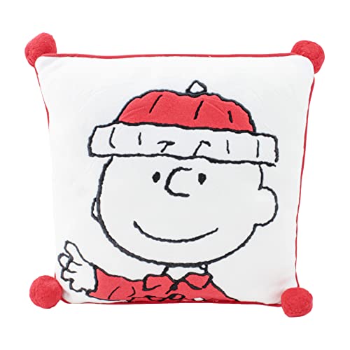 Dan Dee Peanuts | 14" Officially Licensed & Collectible Decorative Pillow | Charlie Brown, White