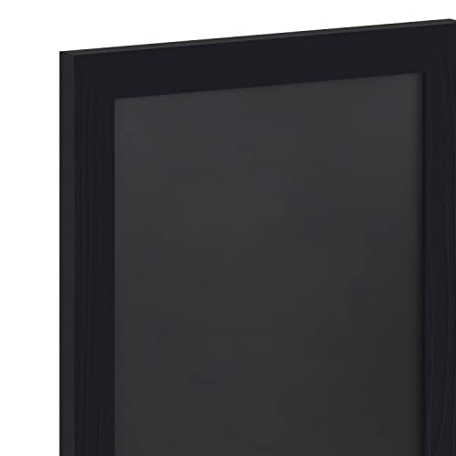 Flash Furniture Canterbury Wall Mount Magnetic Chalkboard Sign - Black Finish - 11" x 17" - Vertical or Horizontal Hanging Message Board