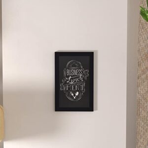 Flash Furniture Canterbury Wall Mount Magnetic Chalkboard Sign - Black Finish - 11" x 17" - Vertical or Horizontal Hanging Message Board