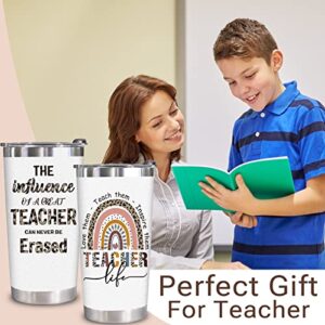 WECACYD Teacher Gifts For Women - Teacher Appreciation Gifts - Teacher Birthday Gifts - Best Teacher Gifts For Graduation, Appreciation Week, Back To School, Christmas - 20oz Teacher Tumbler Cup