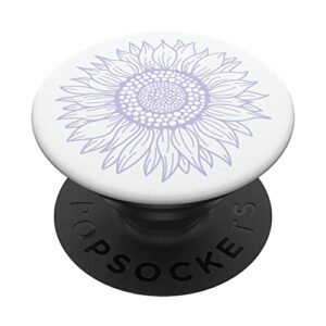 sunflower floral flower - purple-lavender popsockets swappable popgrip