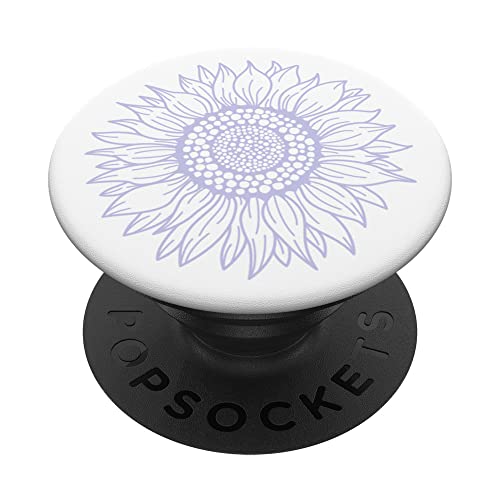 Sunflower Floral Flower - Purple-Lavender PopSockets Swappable PopGrip