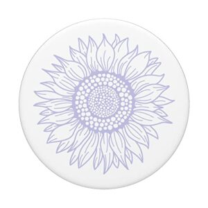 Sunflower Floral Flower - Purple-Lavender PopSockets Swappable PopGrip