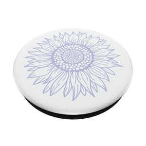 Sunflower Floral Flower - Purple-Lavender PopSockets Swappable PopGrip