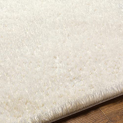 Hauteloom Heavenly Solid Shag Area Rug for Living Room Bedroom - High Pile Fluffy Carpet - Soft Shaggy Cozy Plush Rug - Cream, Off White, Ivory, Light Beige - 6'7" x 9'