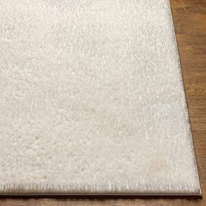 Hauteloom Heavenly Solid Shag Area Rug for Living Room Bedroom - High Pile Fluffy Carpet - Soft Shaggy Cozy Plush Rug - Cream, Off White, Ivory, Light Beige - 6'7" x 9'