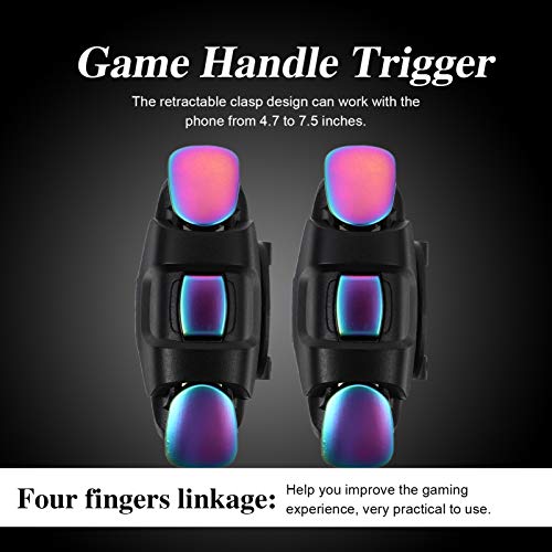 Mikikit 1pair Gamepad Phone Aim Mobile of for Portable Out/Handle Conter Practical Travel Pad Fornite/Home Black Aid Shooter Sturdy Game Premium Survival Rules Gaming
