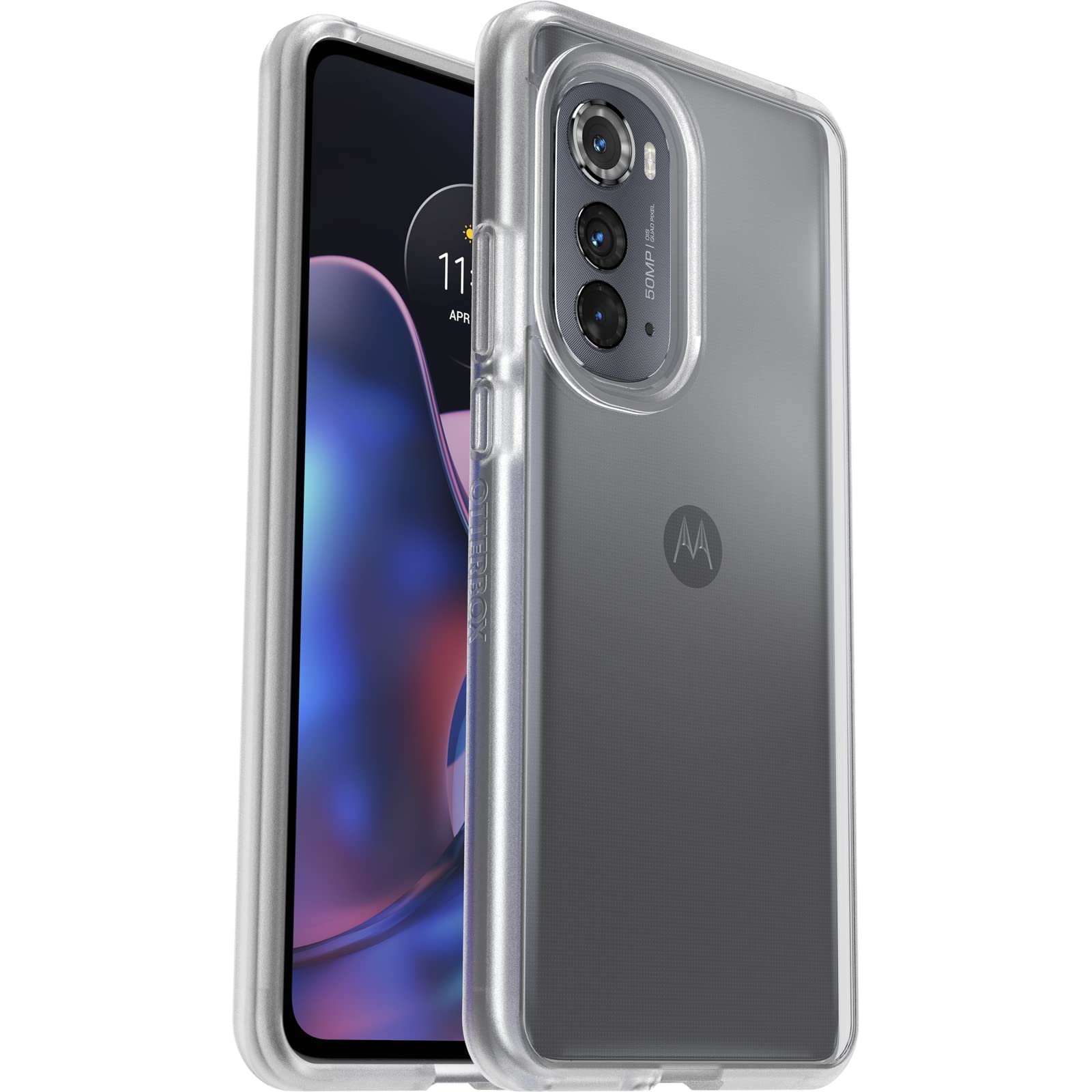 OtterBox Motorola Edge (2022 ONLY) Prefix Series Case - CLEAR, ultra-thin, pocket-friendly, raised edges protect camera & screen, wireless charging compatible
