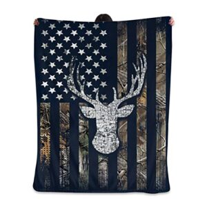 american flag blanket american flag usa camo buck deer hunting throw blankets camouflage throw blanket for couch bed sofa decoration 40"x50"