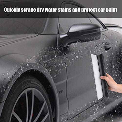 Ladieshow Black Car Windshield Squeegee,Premium Silicone Squeegee Can Be Used to Easily Clean Shower Doors,Windows and Mirrors,Bathroom Tiles,Countertops,Mirrors