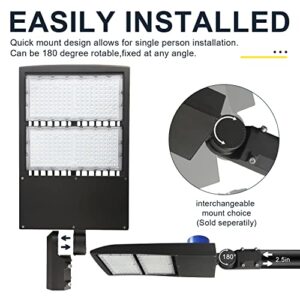 300W LED Parking Lot Light 42000LM Commercial Outdoor Light 4000K Dimmable LED Shoebox Area Light (1000W HID/HPS Equivalent), Direct Arm Mount IP65, 100-277V AC UL&DLC Listed