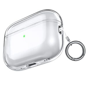 case compatible for airpods pro 2nd generation, new soft tpu shell cover shock resistant rugged shell protective case with keychain suitable for airpods pro 2 (clear a)
