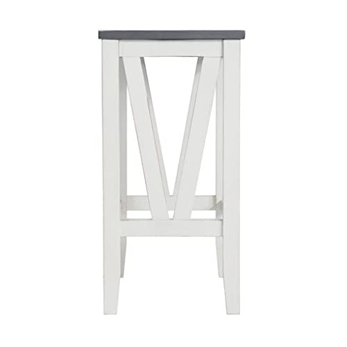 Martin Svensson Home Del Mar Console Bar Table and Stool Set, Antique White and Gray