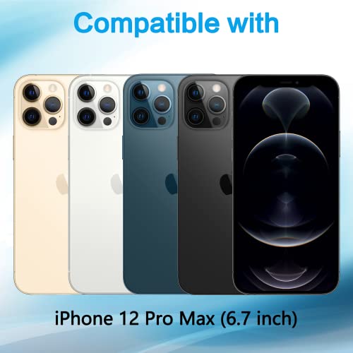 [2 Pack] Privacy Screen iPhone 12 Pro Max Full Edge Coverage Tempered Glass Screen Protector for iPhone 12 Pro Max, Anti-Spy, Shatterproof, Bubble Free, Anti-Fingerprint, Touch Sensitive, Case Friendly, Easy Installation