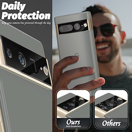 (3 Pack) Orzero Compatible for Google Pixel 7 Pro 5G Camera Lens Protector, Tempered Glass 9 Hardness HD Anti-Scratch Bubble-Free (Lifetime Replacement)