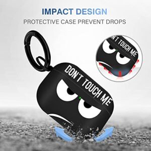 Youtec for Airpods Pro 2nd Generation Case 2022, Don't Touch Me for Airpods Pro 2 Cover with Keychain/Lanyard Soft Cute Shockproof Cover for Women Men Compatible Apple AirPod Pro 2, Black