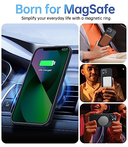 Olialia Strong Magnetic Case for iPhone 11, [Compatible with MagSafe] [Military Drop Protection] Skin-Friendly Touch Shockproof Protective Slim Phone Cover 6.1 inch, Black