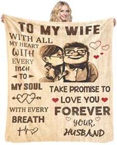 warmthlove gifts for wife blanket wife gifts from husband anniversary christmas day for her soft and warm perfect for bedding 60" x 50"