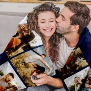 Juantao I Love You Blanket Gifts for Couples Custom Blanket with Photo Picture Personalized Christmas Birthday Anniversary Valentines Day Gifts for Boyfriend Girlfriend Wife Husband Him Her Men Women