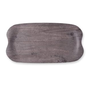 j-kitchens obon tray, 16.9 inches (43 cm), earth tray, graywood, 16.9 x 9.1 inches (43 x 23 cm), made in japan