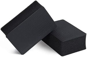 2 pack clay block for auto detailing car surface cleaning by west horse - clay bar sponge - clay car faster (4.6 in. x 3.5 in. x 1.7 in.) , black