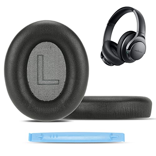 Damex soundcore Life q20 Replacement Ear Pads,Protein Leather and Memory Foam Ear Cushions,Compatible with Anker soundcore Life q20 BT Headphone (Black)