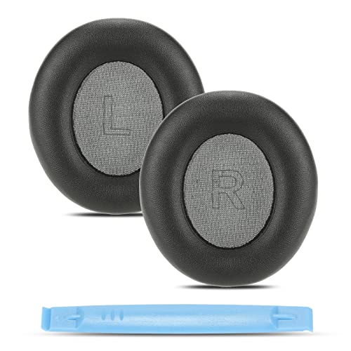 Damex soundcore Life q30 Replacement Ear Pads,Protein Leather and Memory Foam Ear Cushions,Compatible with Anker soundcore Life q35 earpads(Black)