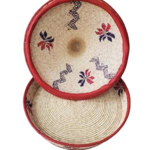 Hand Made Mesob Basket- Ethiopian/Eritrean Exquisite Hand Woven Serving Basket Messob (15" to 18'')