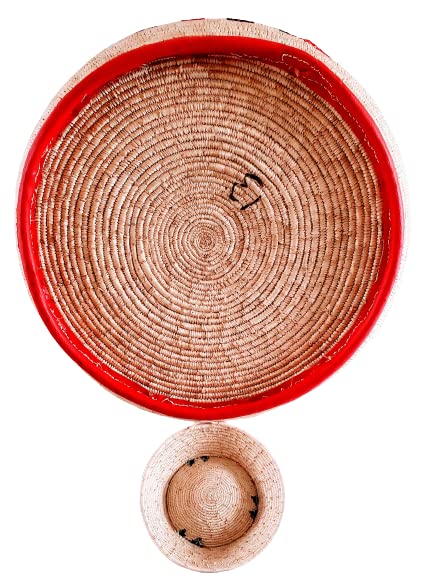 Hand Made Mesob Basket- Ethiopian/Eritrean Exquisite Hand Woven Serving Basket Messob (15" to 18'')