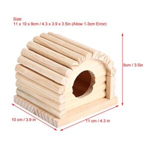 GLOGLOW Hamster House, with Rosin Wooden Hamster House, Ferrets Sugar Gliders for Hamsters Birds