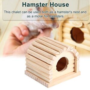 GLOGLOW Hamster House, with Rosin Wooden Hamster House, Ferrets Sugar Gliders for Hamsters Birds