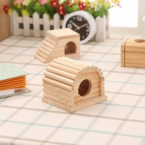 GLOGLOW Hamster House, with Rosin Wooden Hamster House, Ferrets Sugar Gliders for Hamsters Birds