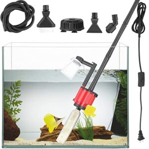 fedour aquarium gravel cleaner, multifunctional electric fish tank water changer, removable vacuum sand washer algae cleaner filter water shower set