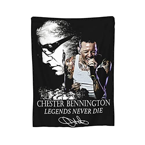 Chester Bennington Blanket Flannel Super Soft Fleece Lightweight Throw Blanket for Bed Couch Sofa Bedroom Warm Blanket 50"X40"