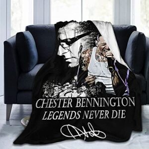 chester bennington blanket flannel super soft fleece lightweight throw blanket for bed couch sofa bedroom warm blanket 50"x40"