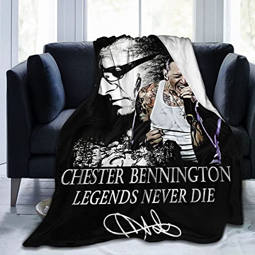 Chester Bennington Blanket Flannel Super Soft Fleece Lightweight Throw Blanket for Bed Couch Sofa Bedroom Warm Blanket 50"X40"